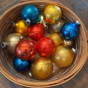 Lot of 15 Vintage Christmas Ball Ornaments ~ Made in USA